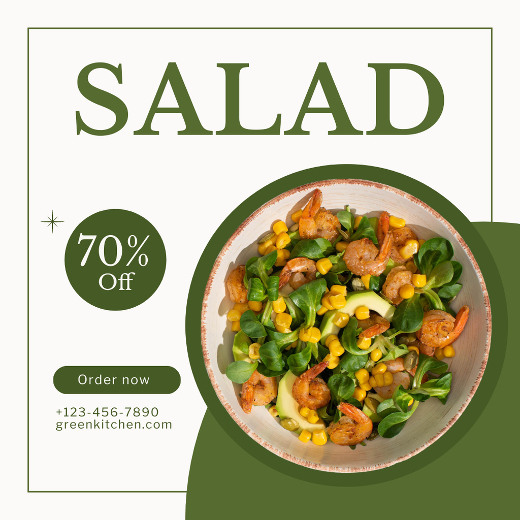 Healthy Food Special Offer Instagram Tasarım Şablonu