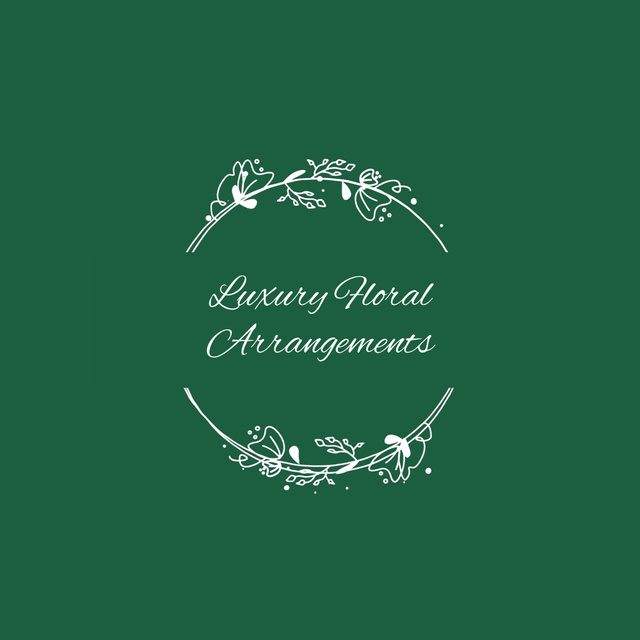 Luxury Flower Arrangements Service Offer Animated Logo – шаблон для дизайна