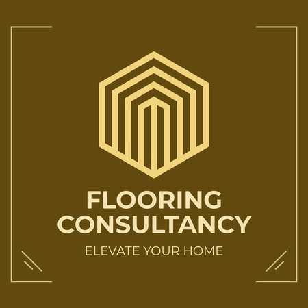 Flooring Consultancy Company Service Offer With Slogan Animated Logo Design Template