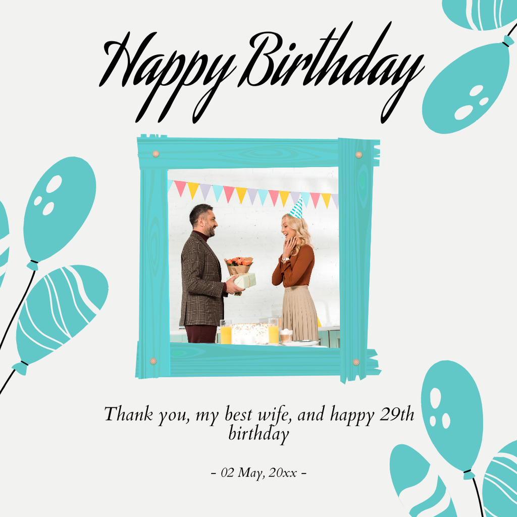 Have a Nice Birthday Party Instagram Design Template