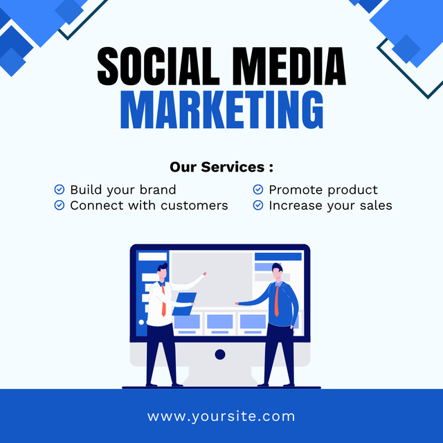 Social Media Marketing Agency Services Instagram – шаблон для дизайна