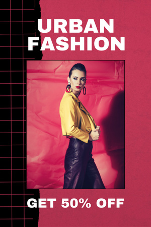 Platilla de diseño Discount Offer on Fashion Collection Pinterest