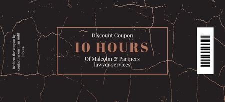 Designvorlage Discount Offer on Lawyer Services für Coupon 3.75x8.25in