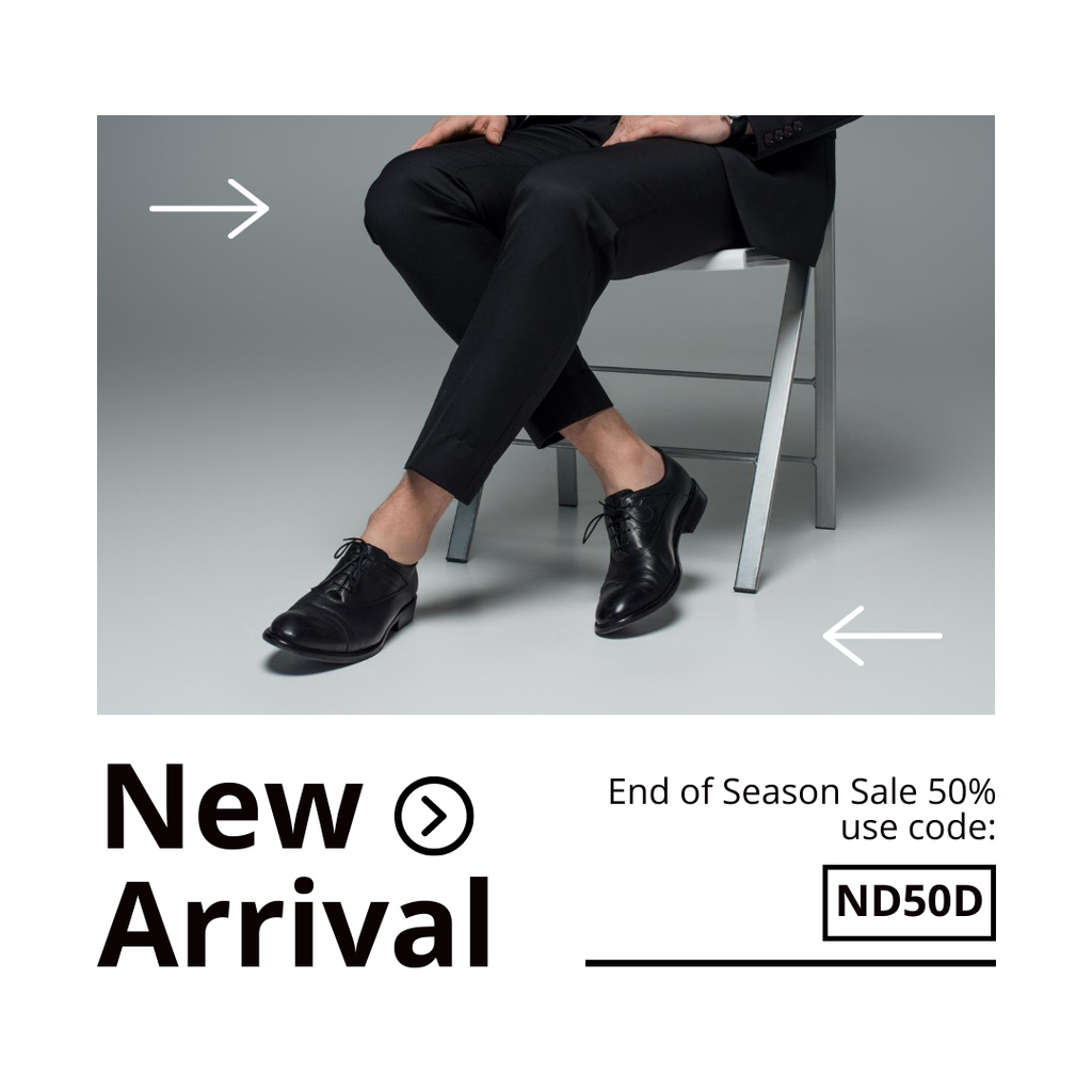 Modèle de visuel New Arrival of Elegant Footwear - Instagram