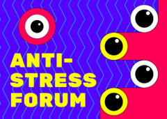 Stress Management Forum Announcement on Blue
