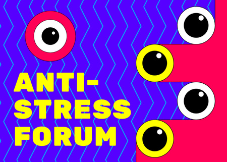 Stress Management Forum Announcement Postcard 5x7in Design Template
