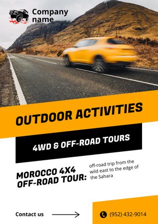 Outdoor Activities Offer Poster – шаблон для дизайну