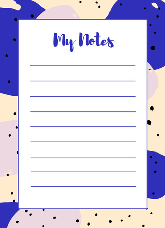 Personal Planner And Notes On Abstract Pattern Notepad 4x5.5in Design Template
