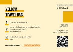 Durable Travel Bags Sale Offer With Yellow Suitcase
