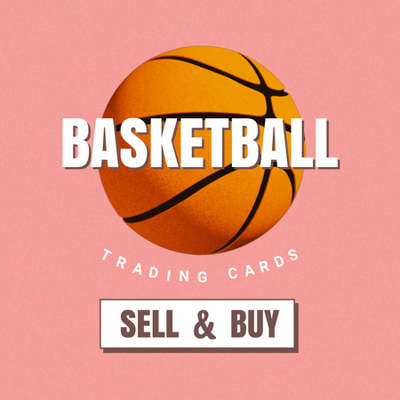 Basketball Cards Offer with rotating Ball Animated Logo Design Template