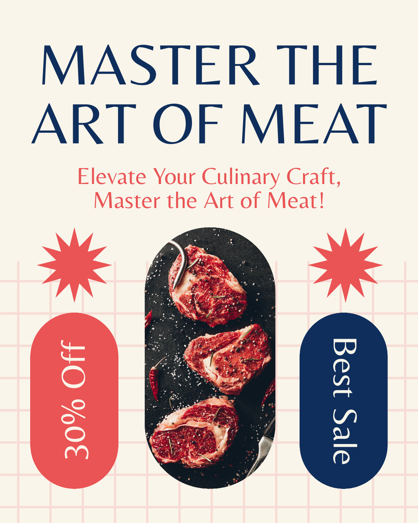 Best Sellers from Meat Market Instagram Post Vertical – шаблон для дизайну