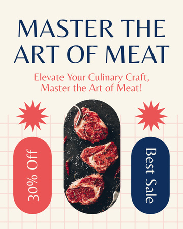 Best Sellers from Meat Market Instagram Post Vertical Design Template