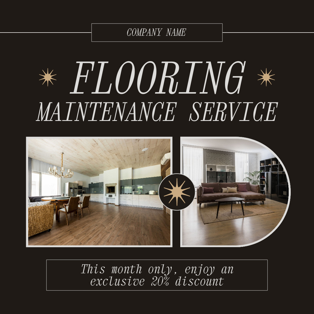 Offer of Flooring Maintenance Service Instagram AD Tasarım Şablonu