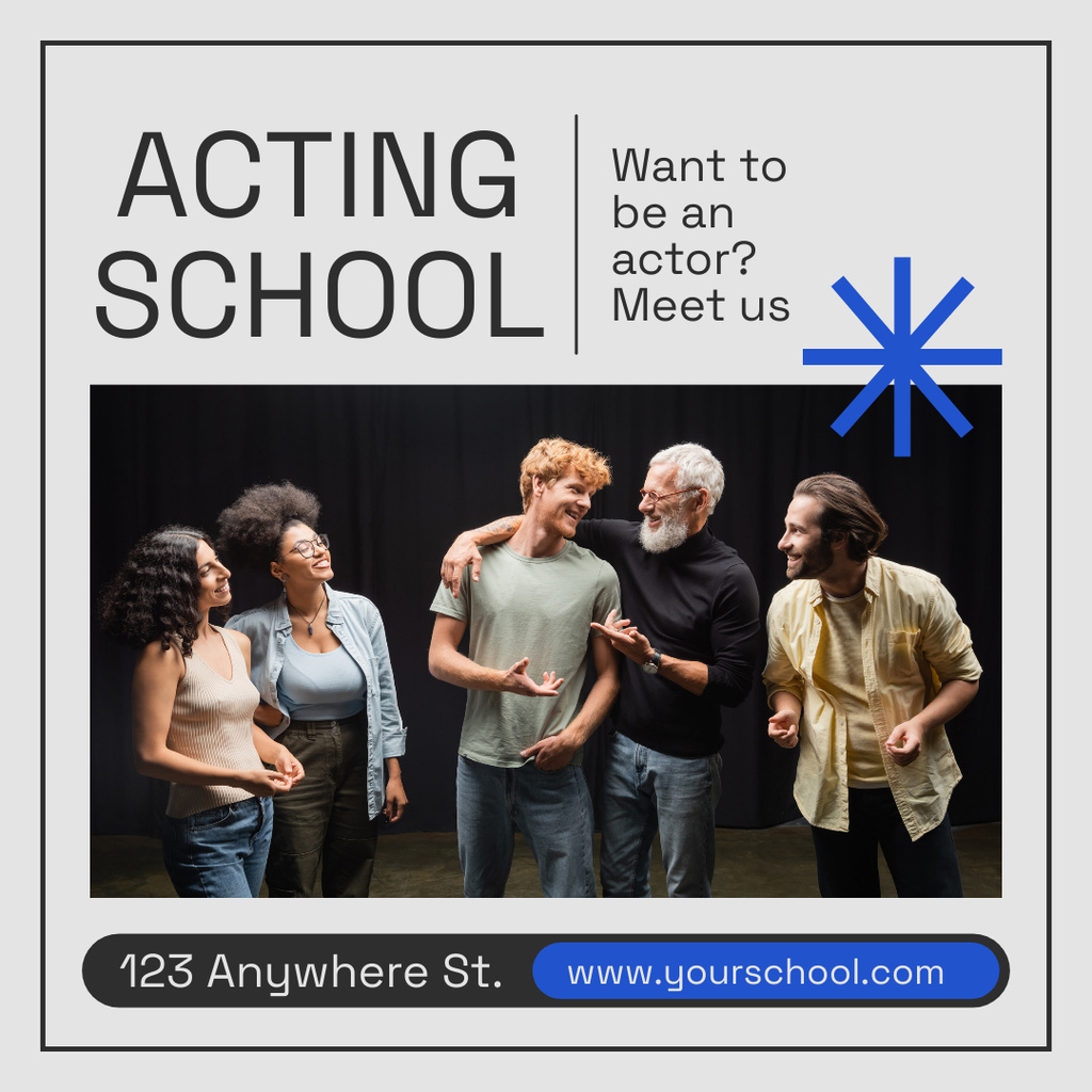 Szablon projektu Meeting at Acting School Instagram AD