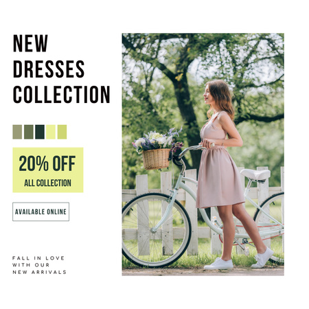 New dresses collection Instagram tervezősablon