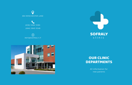 Clinic Services Ad Brochure 11x17in Bi-fold Design Template