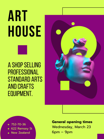 Arts and Crafts Equipment Offer Poster 36x48in Design Template