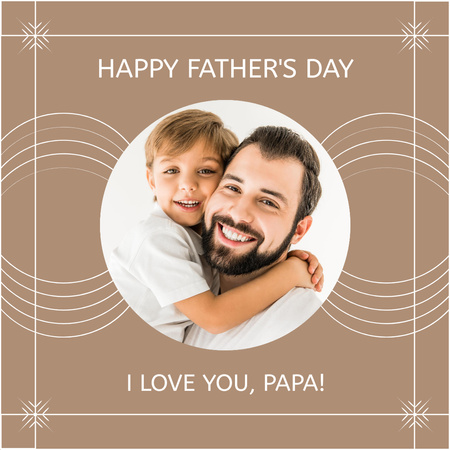 Greetings to Father's Day Instagram Design Template