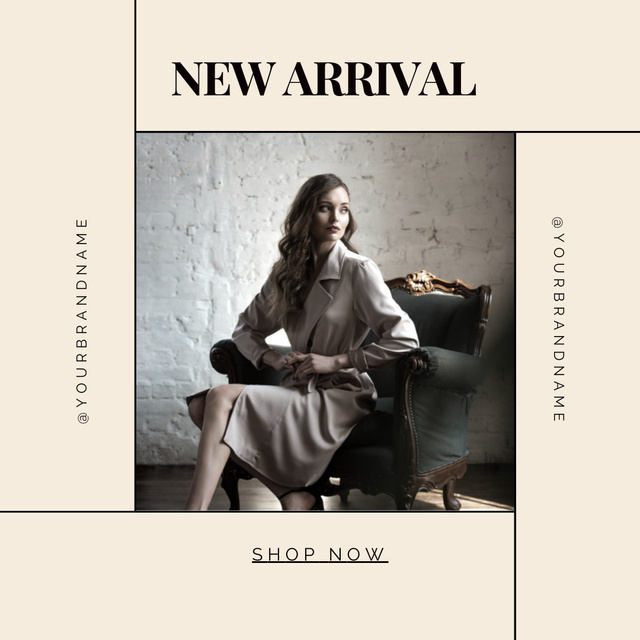 Platilla de diseño New Fashion collection Arrival Instagram