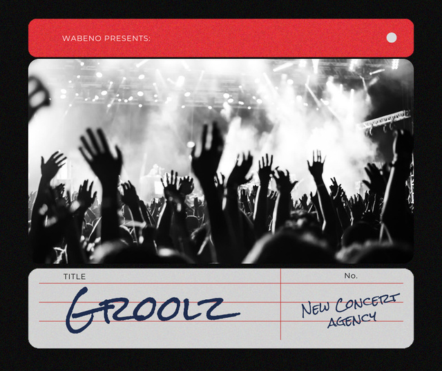 Concert Agency Services Ad with Crowd at Performance Facebook – шаблон для дизайну