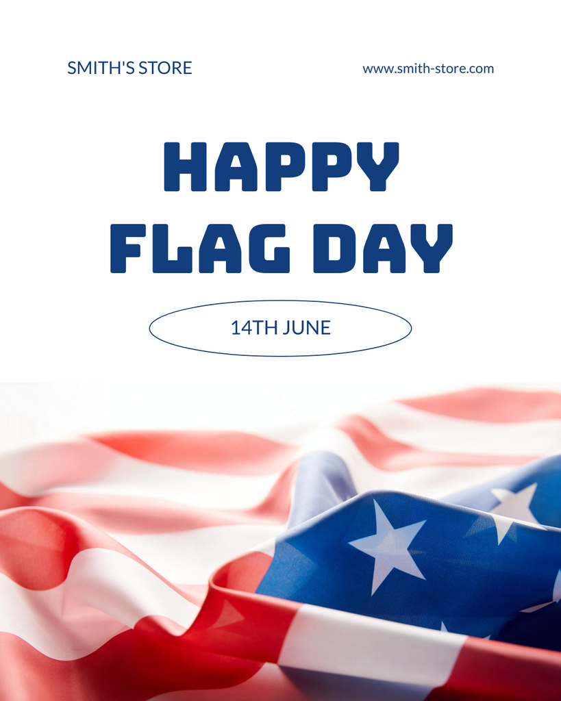 Greeting on Flag Day Holiday Poster 16x20in Design Template