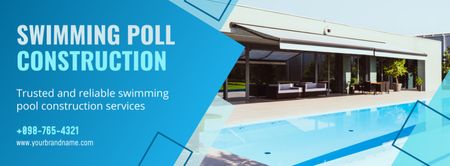 Luxury Swimming Pools Setting Up Facebook cover Design Template