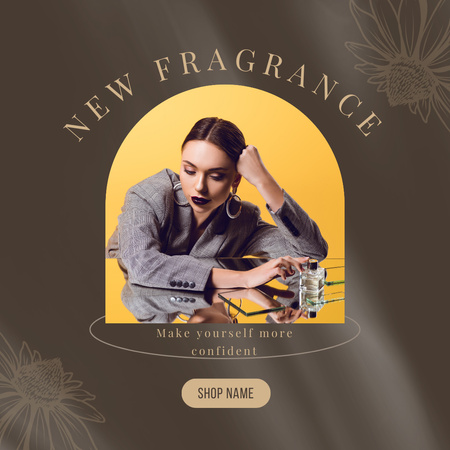 Beautiful Woman with New Fragrance Instagram Design Template