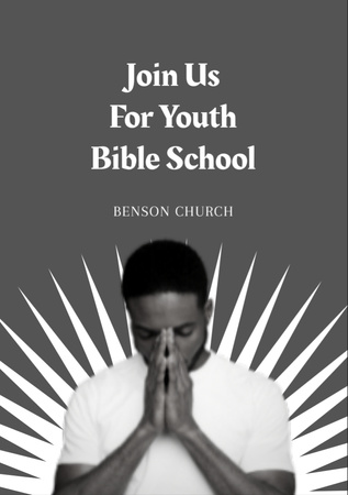 Youth Bible School Invitation Flyer A7 Modelo de Design
