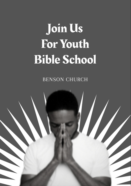 Youth Bible School Invitation Flyer A7 Tasarım Şablonu