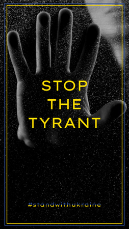 Pysäytä Tyrant. Seiso Ukrainan kanssa Instagram Story Design Template