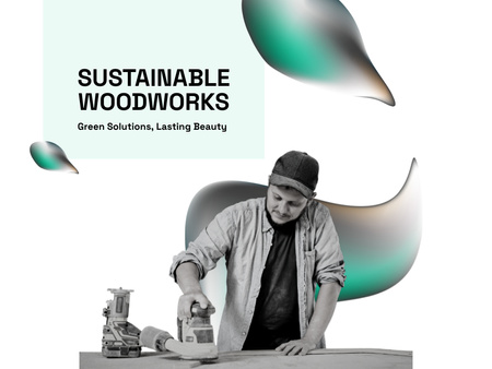 Modèle de visuel Offre de solutions de travail du bois durables - Presentation