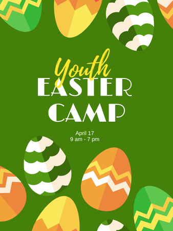 Youth Easter Camp Ad Poster US Tasarım Şablonu