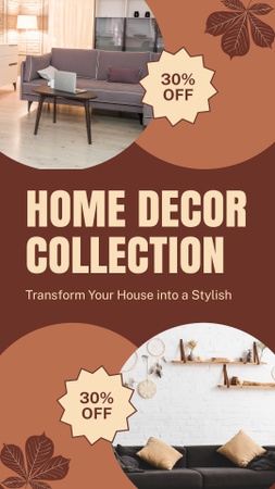 Autumn Collection of Home Decor Items Instagram Video Story Design Template