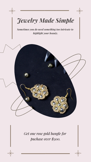 Earrings Store Ad Instagram Story Design Template