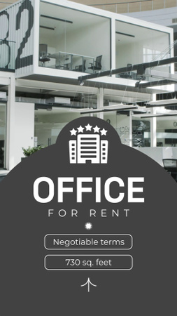 Ontwerpsjabloon van Instagram Video Story van Modern Office Space For Rent Offer