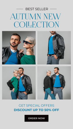 Autumn New Collection of Outfit for Couples Instagram Story Design Template