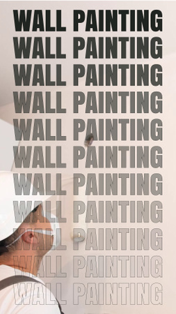 Wall Painting Services with Roller TikTok Video Design Template