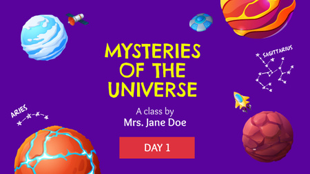 Mystery Of The Universe Youtube Thumbnail Design Template