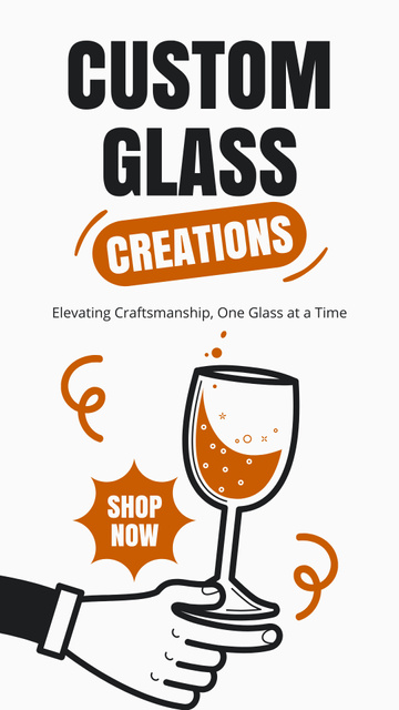 Custom Glassware Bargain Instagram Story Tasarım Şablonu