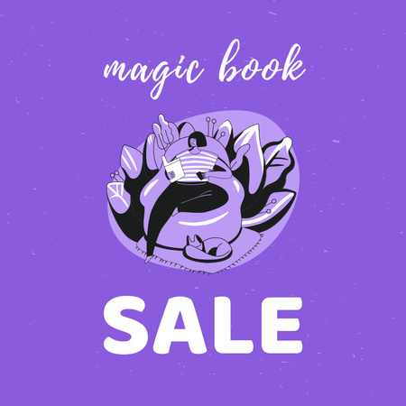 Magical Books Sale Announcement Instagram Design Template