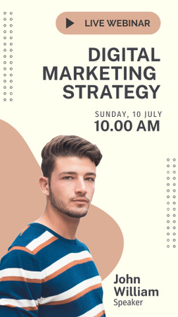 Digital Marketing Strategies Webinar Announcement Instagram Story Tasarım Şablonu
