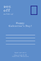 Galentine's Day Greeting with Women's Stylish Accessories in Blue