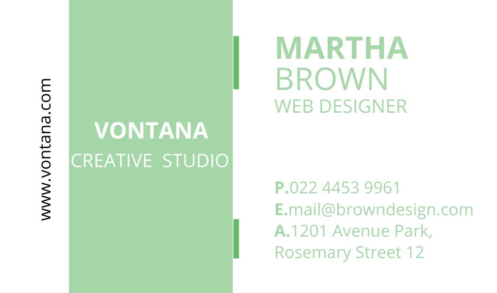 Creative Web Designer Services Offer Business card – шаблон для дизайна