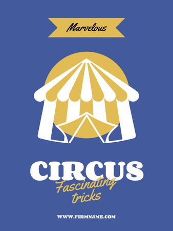 Circus Show Announcement with Funny Clowns Poster 36x48in Design Template