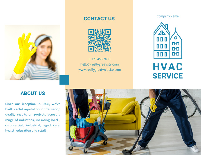 Cleaning Services Offer with Quality Cleaning Products Brochure 8.5x11in Design Template