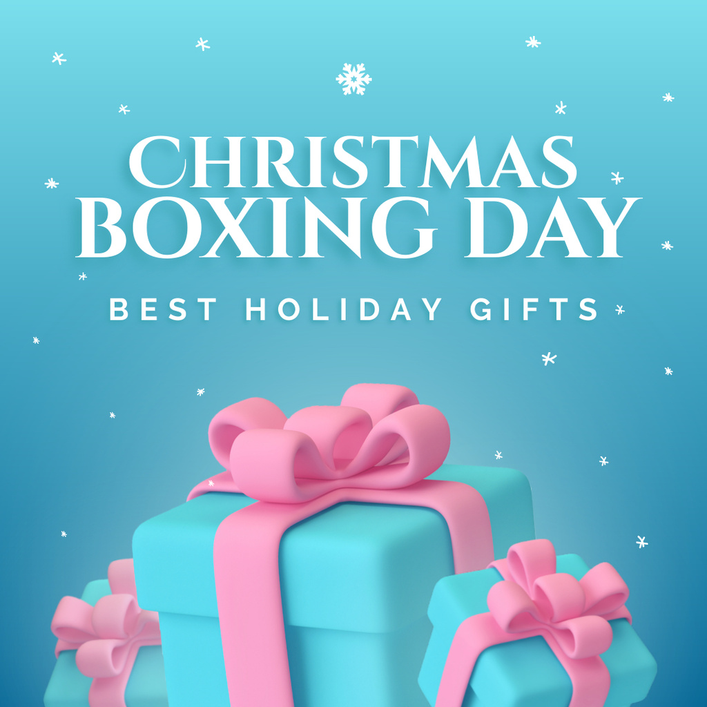 Holiday Gifts Offer for Boxing Day Instagram Tasarım Şablonu