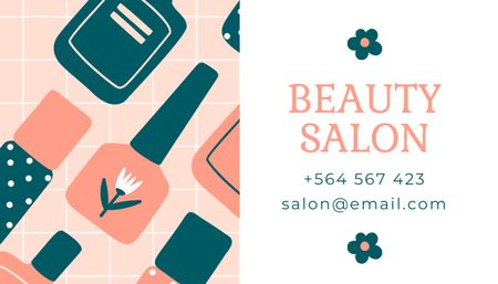 Nail Services in Beauty Salon Business Card US Design Template