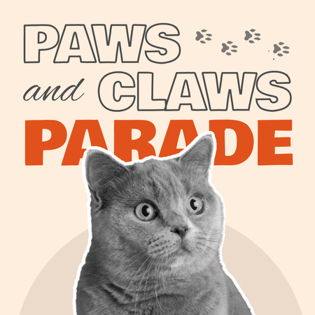 Nagy esemény macskák és kutyák tulajdonosai számára Animated Post tervezősablon