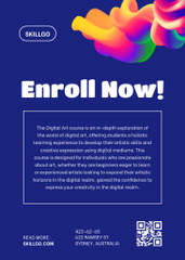 Digital Art Course Announcement with Bright Gradient