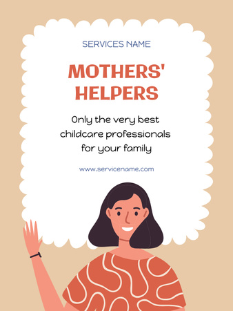 Babysitting Services Offer Ad Poster US tervezősablon